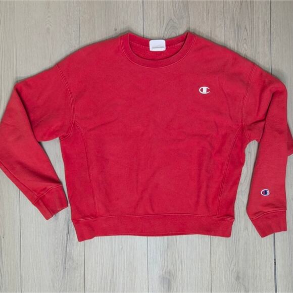 VTG Champion red sz large reverse weave sweatshirt - Picture 1 of 5